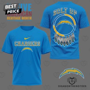 Los Angeles Chargers Bolt Up 3D T-Shirt – Blue