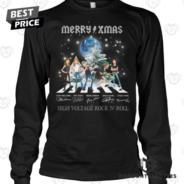 AC DC High Voltage Rock N Roll Merry Xmas Unisex T-Shirt