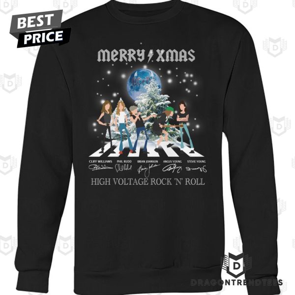 AC DC High Voltage Rock N Roll Merry Xmas Unisex T-Shirt