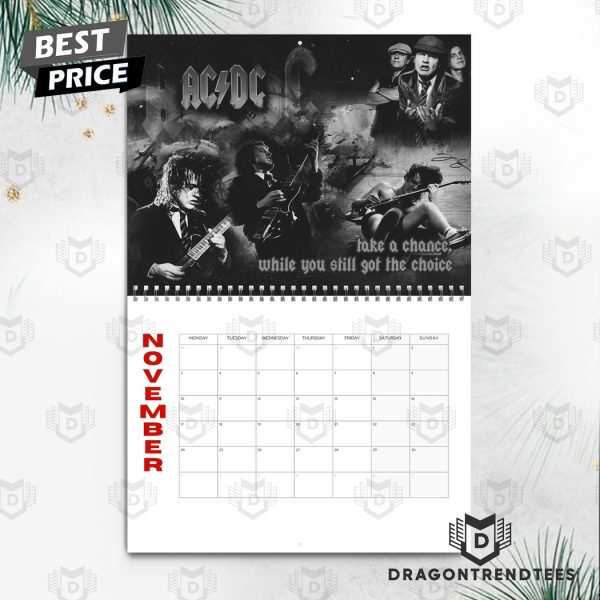 AC DC New Year 2025 Calendar