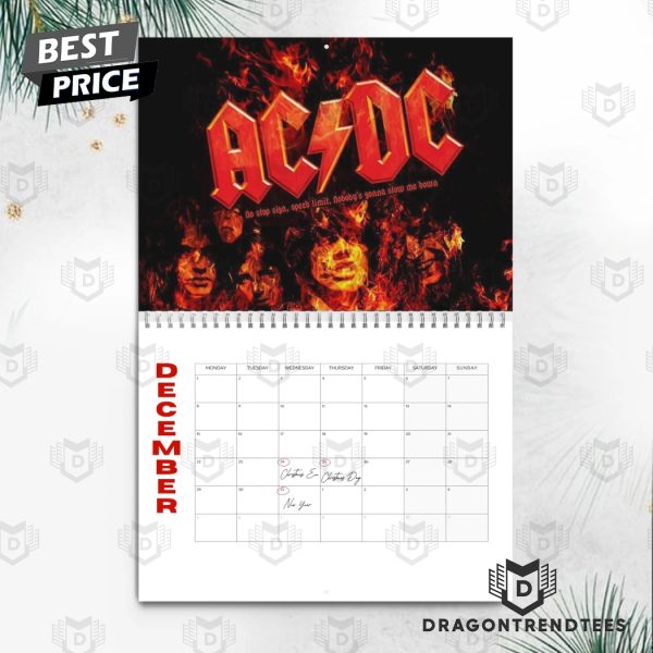 AC DC New Year 2025 Calendar