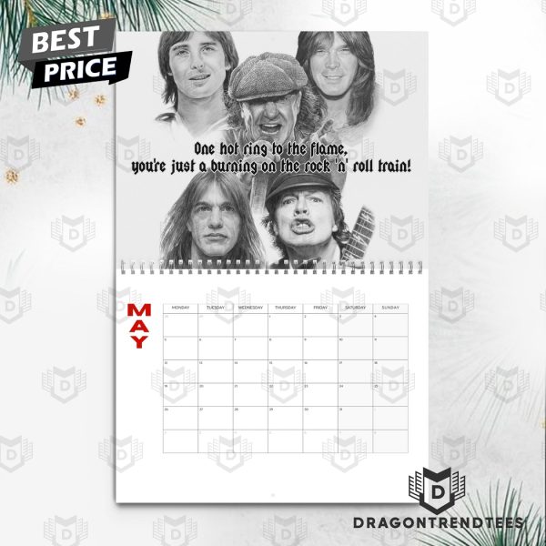 AC DC New Year 2025 Calendar