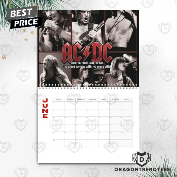 AC DC New Year 2025 Calendar