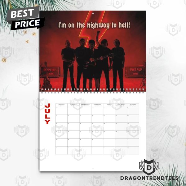 AC DC New Year 2025 Calendar