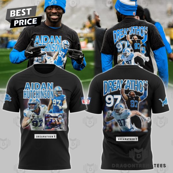 Aidan Hutchinson Dramathon Detroit Lions 2024 3D T-Shirt