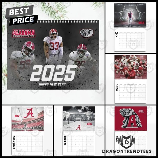 Alabama Crimson Tide 2025 Happy New Year Calendar