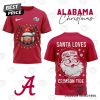 Alabama Crimson Tide – Sata Loves Crimson Tide 3D T-Shirt – White