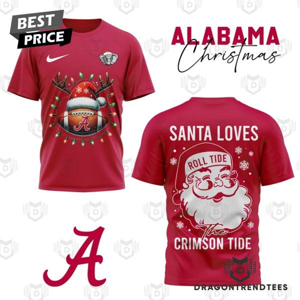 Alabama Crimson Tide – Sata Loves Crimson Tide 3D T-Shirt – Red