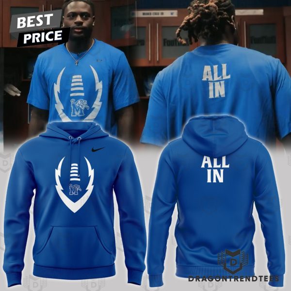 All In Memphis Tigers Football Hoodie – Blue