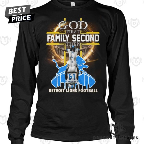 Amon-ra St. Brown x God First Family Second Then Detroit Lions Football Unisex T-Shirt