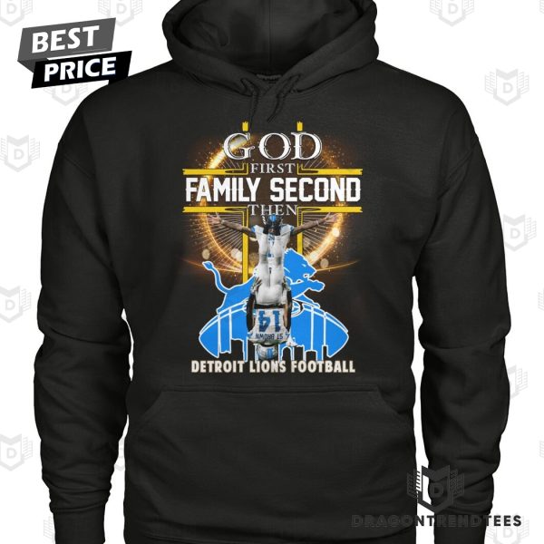 Amon-ra St. Brown x God First Family Second Then Detroit Lions Football Unisex T-Shirt