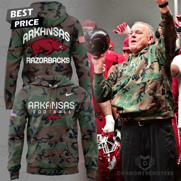 Arkansas Razorbacks Military Appreciation Logo Design Hoodie