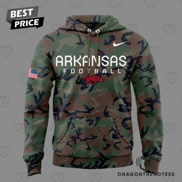 Arkansas Razorbacks Military Appreciation Logo Design Hoodie