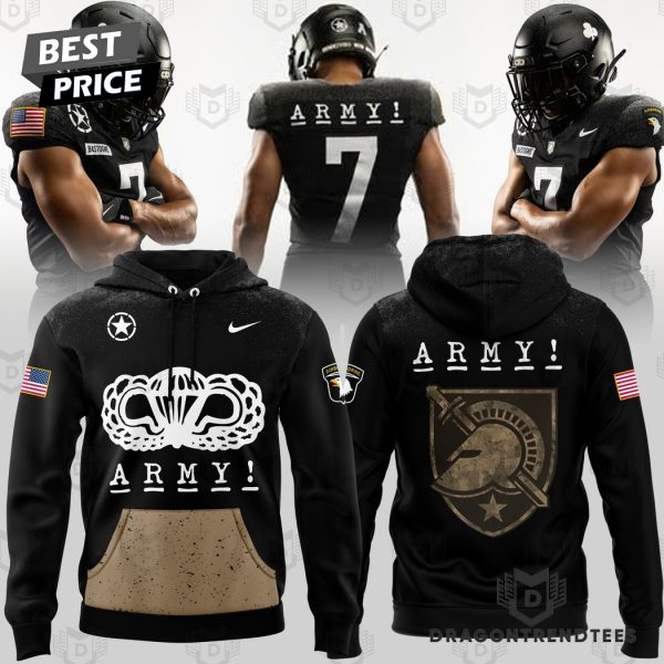 Army Black Knights Football 2024 Logo Hoodie – Black