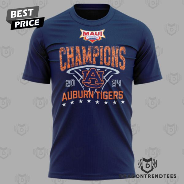 Auburn Tigers Champions Maui Invitational 2024 3D T-Shirt