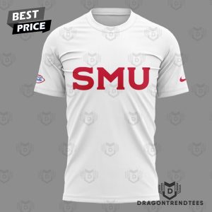 SMU Mustangs Football For Fans 3D T-Shirt – White