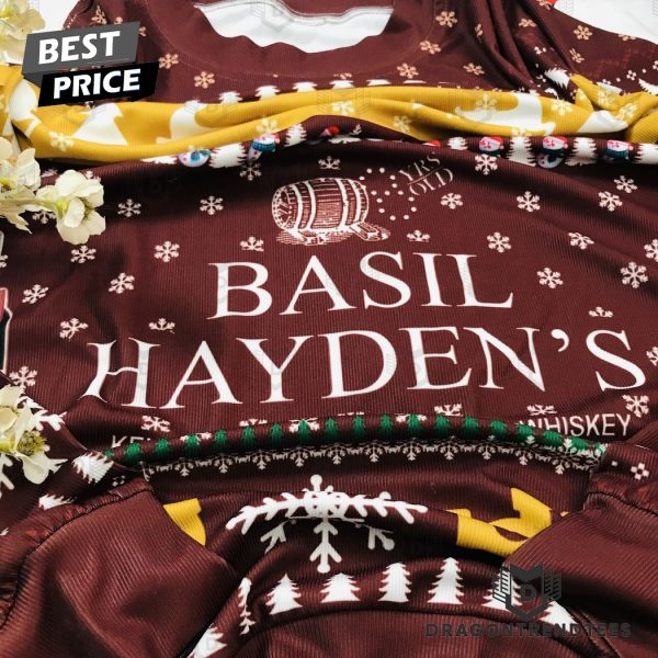 Basil Hayden Kentucky Straight Bourbon Whiskey Ugly Christmas Sweater