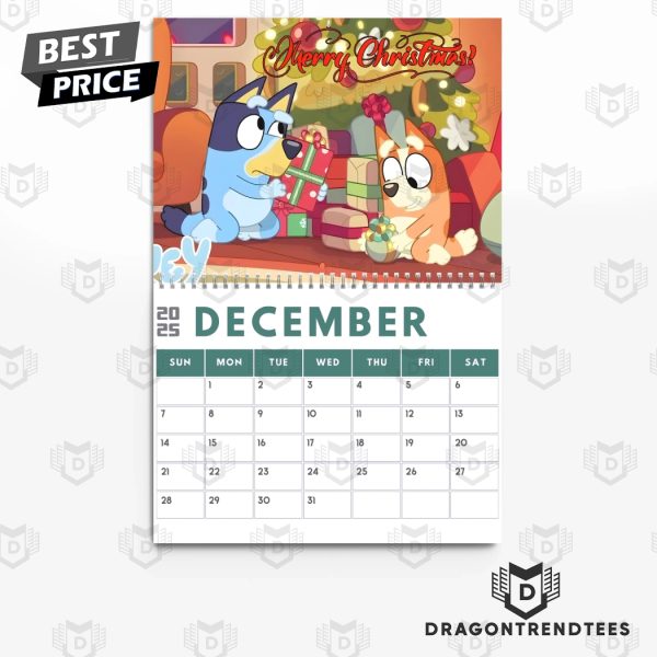 Bluey Happy New Year 2025 Calendar