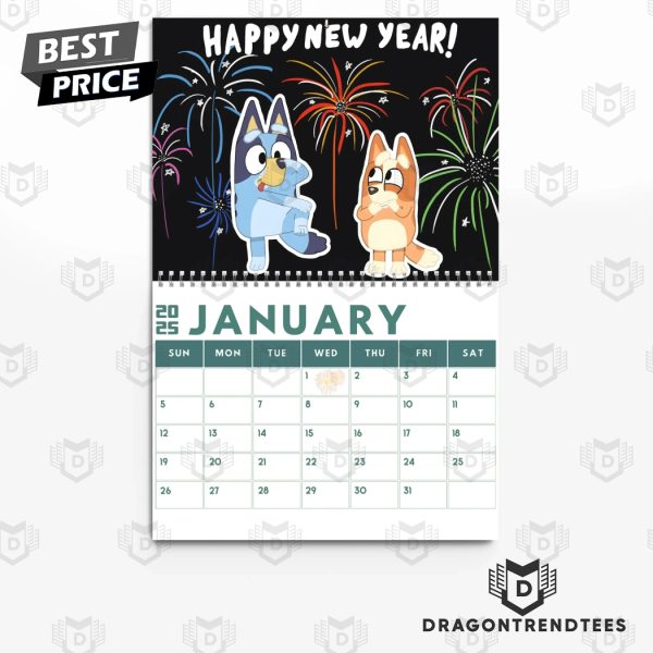 Bluey Happy New Year 2025 Calendar