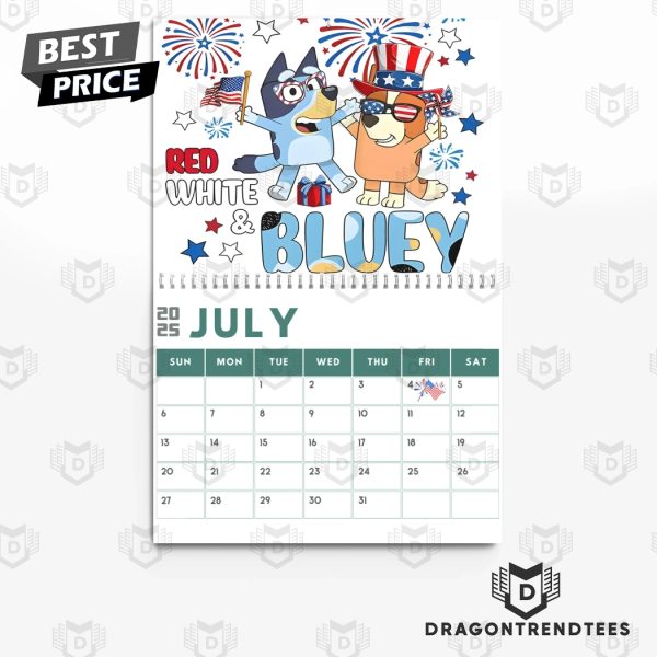 Bluey Happy New Year 2025 Calendar