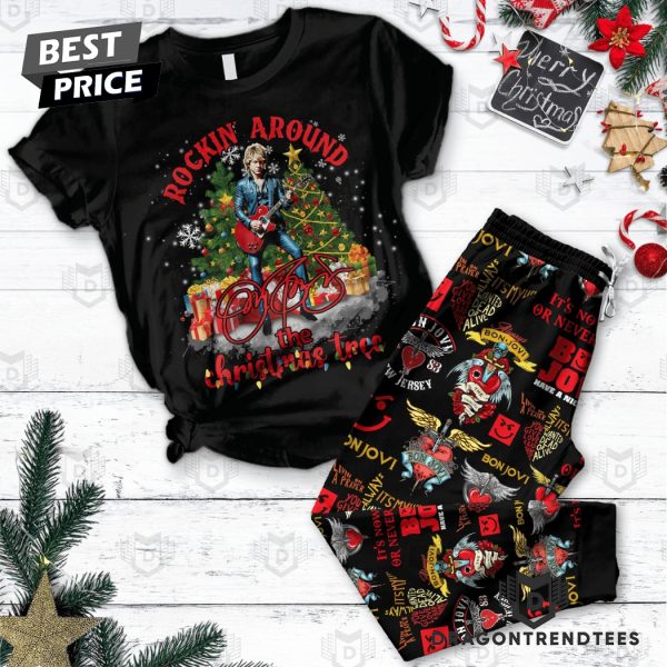 Bon Jovi Rockin Around The Christmas Tree Signature Pajamas Set