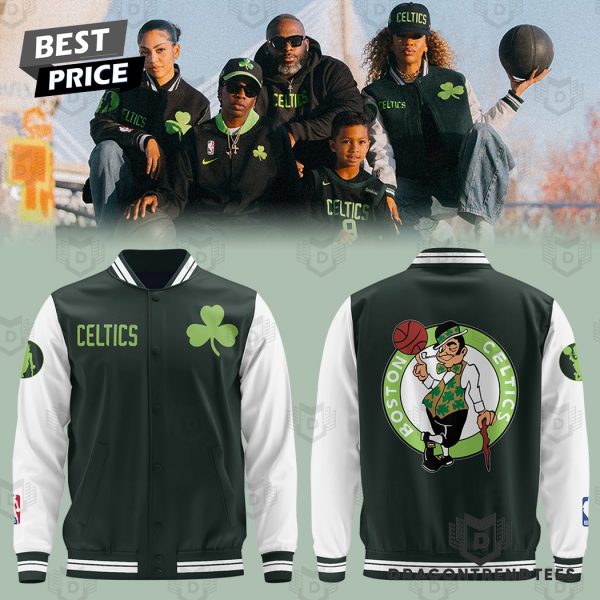 Boston Celtics Basketball Logo Baseball Jacket