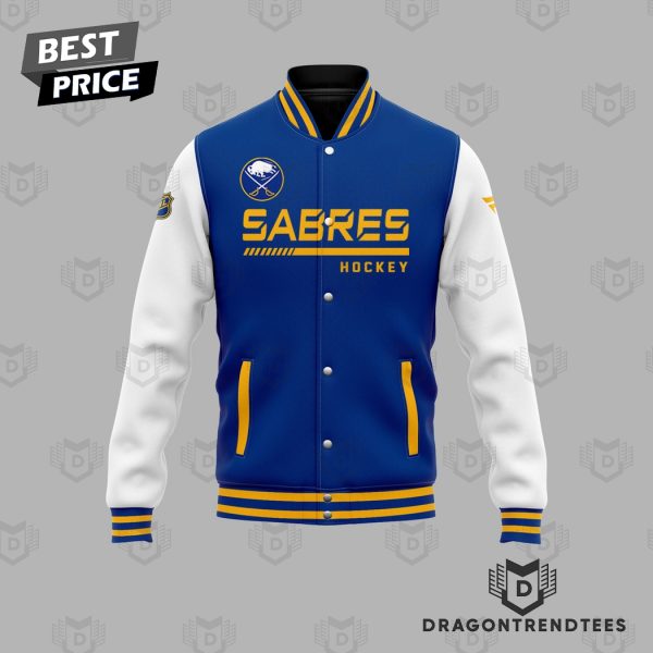 Buffalo Sabres Hokey Team Logo Baseball Jacket