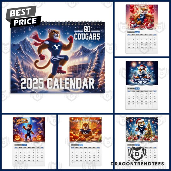 BYU Cougars Football Go Cougars 2025 Calendar