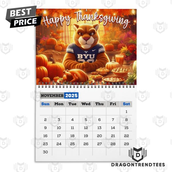 BYU Cougars Football Go Cougars 2025 Calendar