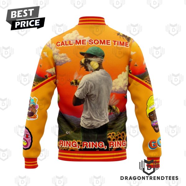 Call Me Some Time Ring Ring Ring Tyler The Creator Baseball Jacket