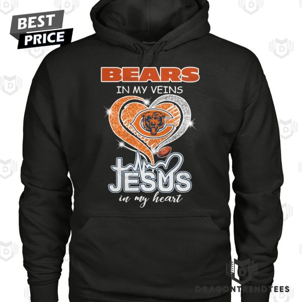 Chicago Bears In My Veins Jesus In My Heart Unisex T-Shirt