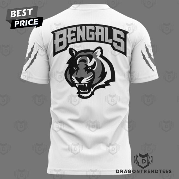 Cincinnati Bengals Logo White 3D T-Shirt