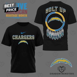 Los Angeles Chargers Bolt Up 3D T-Shirt