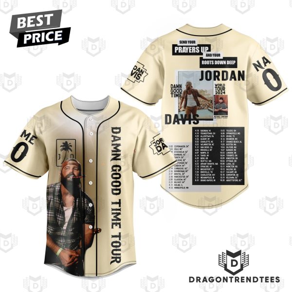 Damn Good Time Tour Jordan Davis Baseball Jersey