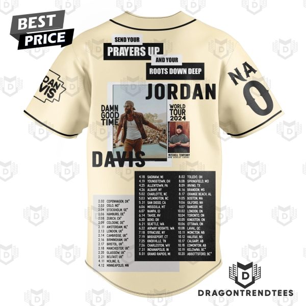 Damn Good Time Tour Jordan Davis Baseball Jersey