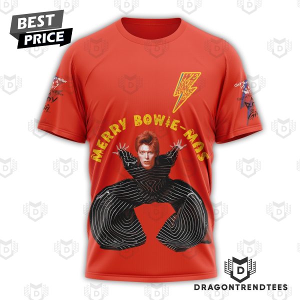 David Bowie Merry Bowie-mas 3D T-Shirt