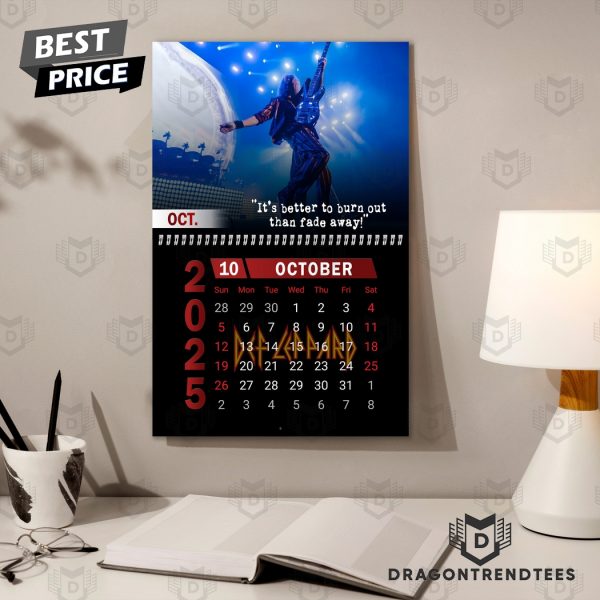 Def Leppard New Year 2025 Calendar