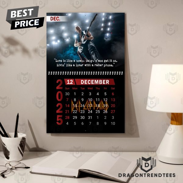 Def Leppard New Year 2025 Calendar