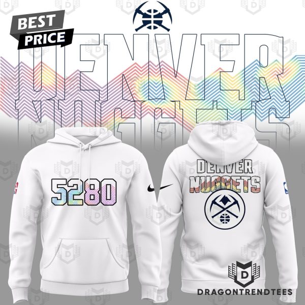 Denver Nuggets Basketball 5280 Hoodie – White