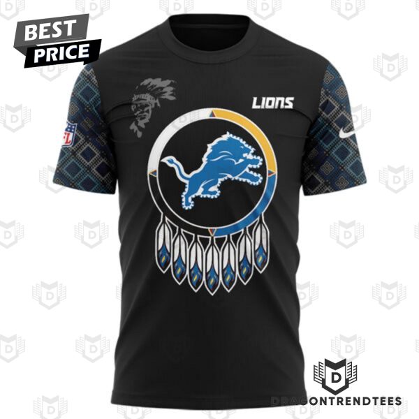 Detroit Lions 2024 Native American Heritage Month 3D T-Shirt