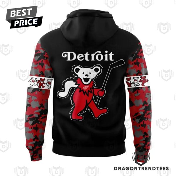 Detroit Red Wings Grateful Dead Night Hoodie – Black