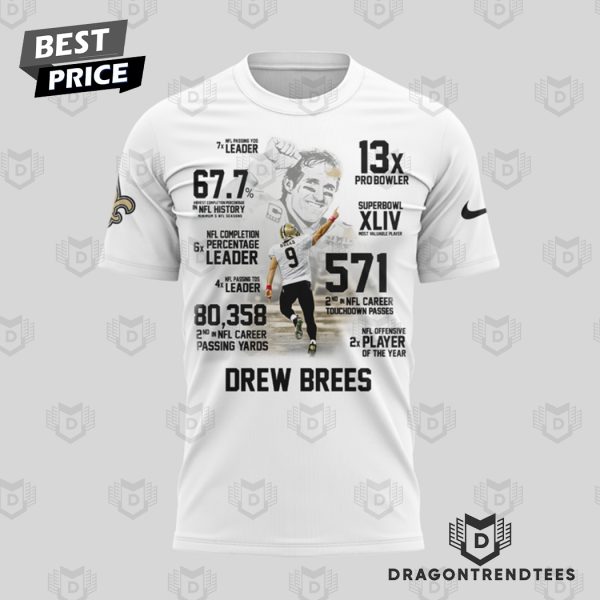 Drew Brees New Orleans Saints Signature 3D T-Shirt