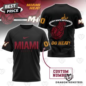 Personalized Miami Heat Go Heat 3D T-Shirt – Black