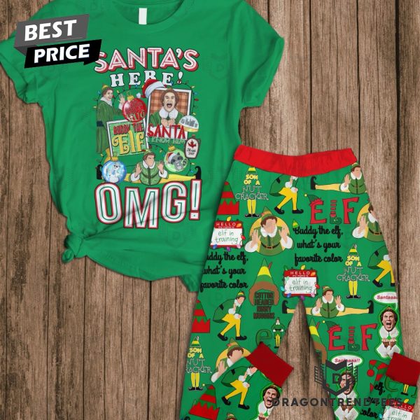 ELF Santa Here Omg Pajamas Set