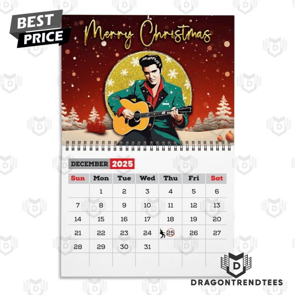 Elvis Presley New Year 2025 Calendar