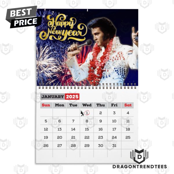 Elvis Presley New Year 2025 Calendar