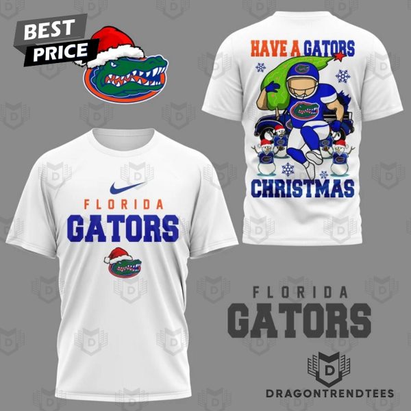 Florida Gators – Have A Gators Christmas 3D T-Shirt – White