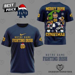 Notre Dame Fighting Irish – Merry Irish Christmas 3D T-Shirt