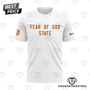 Texas Longhorns Fear Of God State White 3D T-Shirt