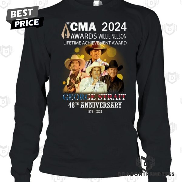 George Strait 48th Anniversary 1976-2024 Signature Unisex T-Shirt